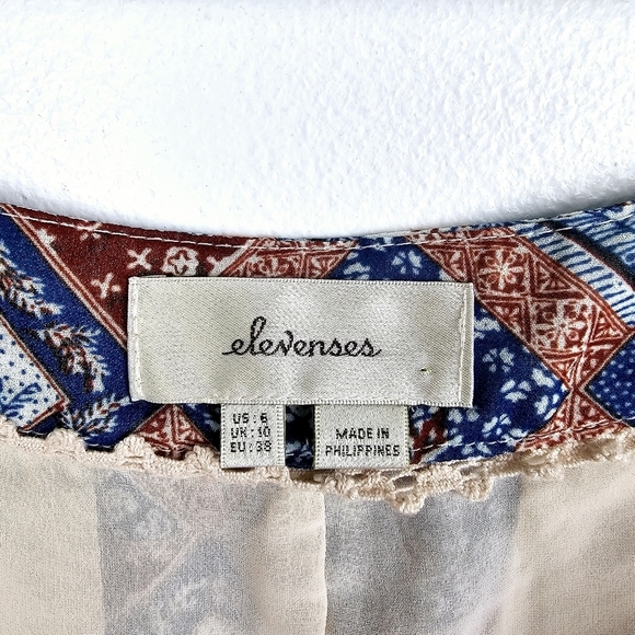 Anthropologie Elevenses Seaflower Palazzo Sheer Pants - Picture 4 of 11